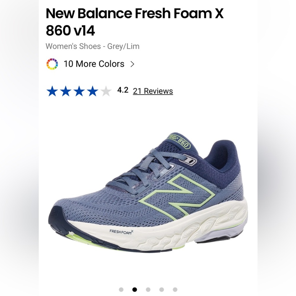 New Balance Fresh Foam X 860 v14 - Blue and Green